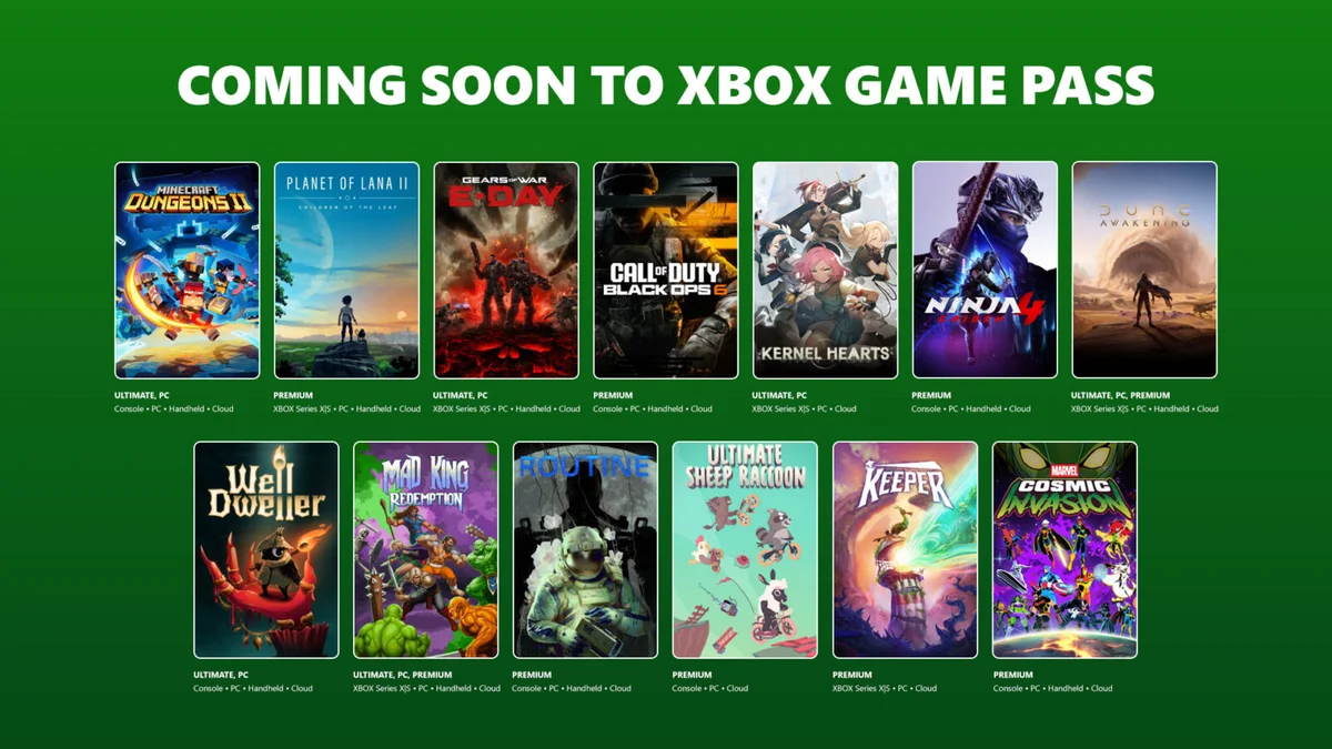 Le Game Pass réorganise encore son catalogue : Premium récupère quatre jeux le même jour
